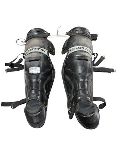 Used Easton ADULT SHINS Catchers Leg Guards Black Adult 11833-S000164606