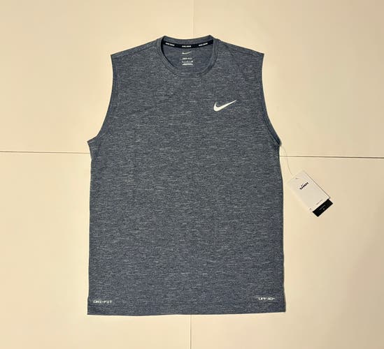 Nike Swim Men's Heather Sleeveless Hydroguard Swim Shirt NESSA588
Midnight Navy -440 Size Small