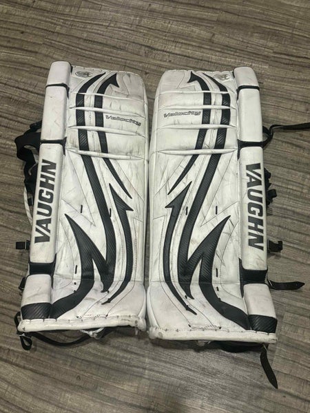 Vaughn Hockey Velocity V4 7450 Goalie Leg Pads, Size Senior 34” + 1”
