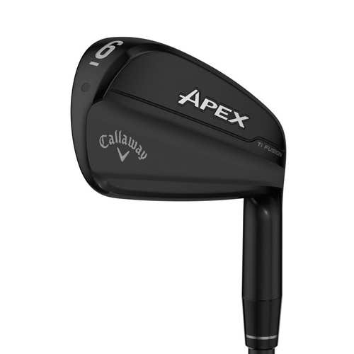 CALLAWAY APEX TI FUSION 5 IRON STEEL S300 (STIFF) STANDARD TRUE TEMPER DYNAMIC GOLD MID 100 GUNMETA