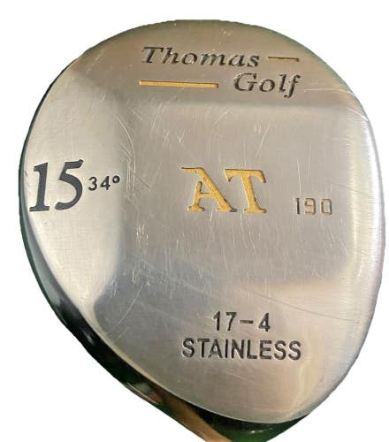 Thomas Golf AT 190 15 Wood 34* RH Regular Graphite 37.5" Factory Grip HC Nice