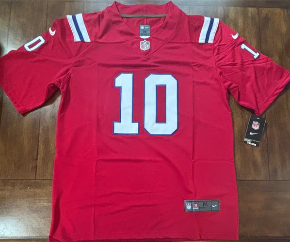 New England Patriots Throwback Drake Maye Jersey Stitched Adult Medium NWT
