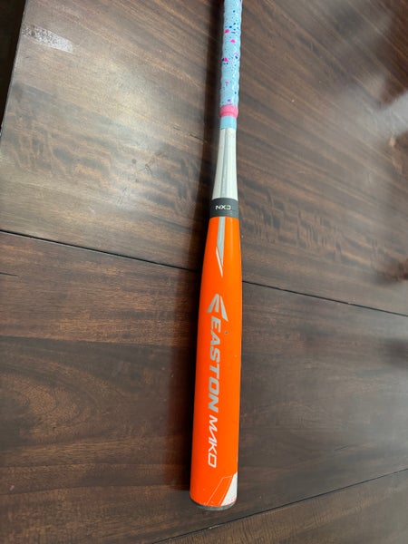 Rare Easton Mako Orange Composite USSSA Certified Bat (-10) 18 oz 28" (Used)