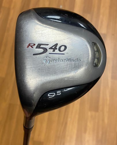 TaylorMade R540 LH Driver Stiff Flex 9.5 Loft Gold Pride Grip