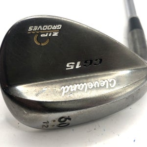 Cleveland CG15 Zip Grooves 60/12 Lob Wedge Steel Shaft MultiCound Grip *Good*