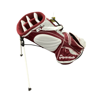 Used Taylormade DEWARS Mens Stand Bag Maroon And White 11613-S000169074