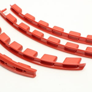 RED "PORT" INSERTS & THROAT PIECE: PRINCE EXO3 BLACK / TEAM 100 (16X19) TX236