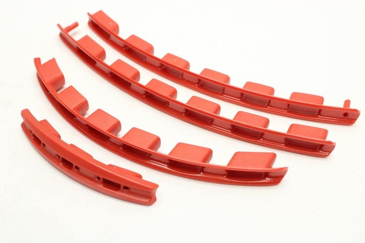 RED "PORT" INSERTS & THROAT PIECE: PRINCE EXO3 BLACK / TEAM 100 (16X19) TX236