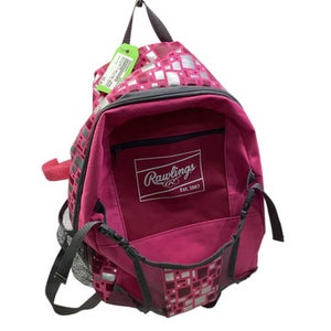 Used Rawlings 2 BAT PINK BACKPACK BB/SB Player Backpack Pink 11347-S000256673