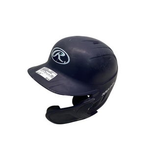 Used Rawlings IMPAX W/JAW GUARD Batting Helmet No Mask Navy Blue S/M 11347-S000256666