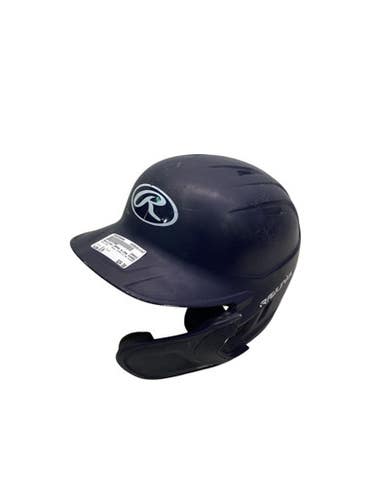 Used Rawlings IMPAX W/JAW GUARD Batting Helmet No Mask Navy Blue S/M 11347-S000256666