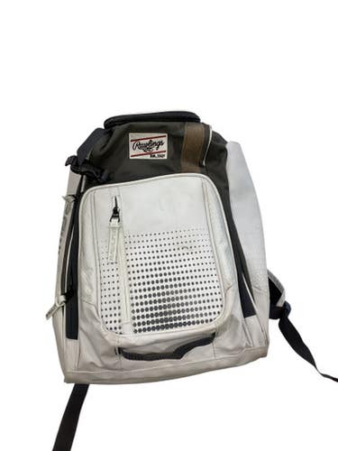 Used Rawlings WHITE BASEBALL BACKPACK BB/SB Player Backpack White 11884-S000053416