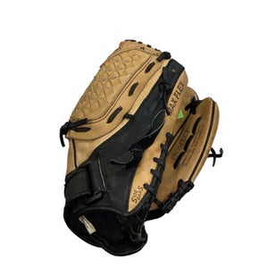 Used Mizuno POWER CLOSE BB/SB Glove RH Throw Tan 11 1/2" 11884-S000053414