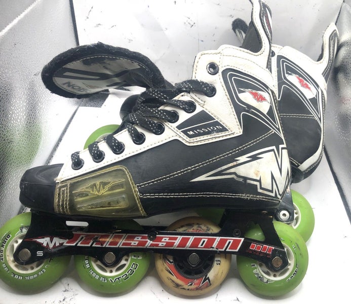 Mission TSX Inline Hockey Skates Roller Blades Men's Size 6E *Good*