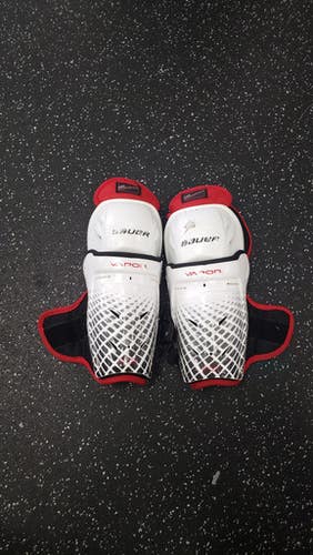 Used Bauer VAPOR Youth Shin Guards White 8" 11849-S000032317