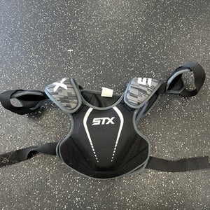 Used STX 75 Lacrosse Shoulder Pads Black SM 11849-S000032301