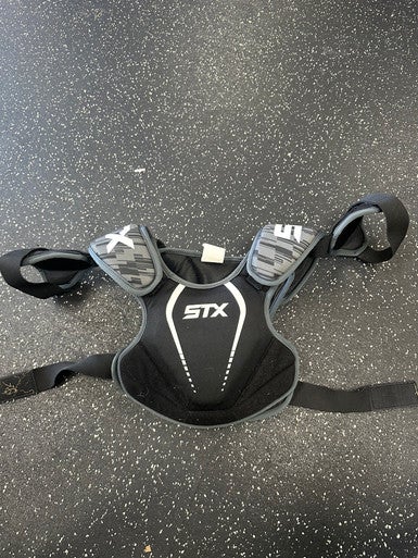 Used STX 75 Lacrosse Shoulder Pads Black SM 11849-S000032301