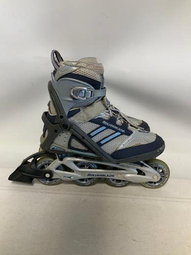 Used Rollerblade AERO 6 ALU WOMENS Senior Rec Fitness Skates Grey Senior 9 11823-S000034667