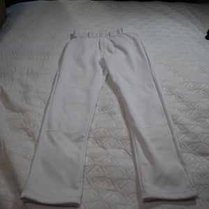 NEW - Easton Rival Solid Open Bottom Youth Baseball Pants, White, Youth XL (29-31)