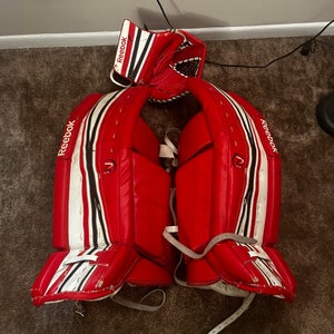 Reebok Flexcore 34+1 Goalie Pads + Reebok GM18K Catcher (Senior) – Red/White/Black