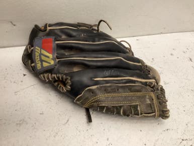 Used Mizuno MZ107 BB/SB Glove RH Throw Black 10" 11443-S000198286