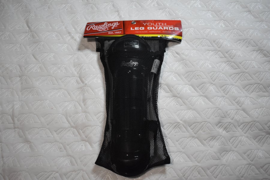 NEW - Rawlings Catcher's Leg Guard, Black, Youth Ages 5-7