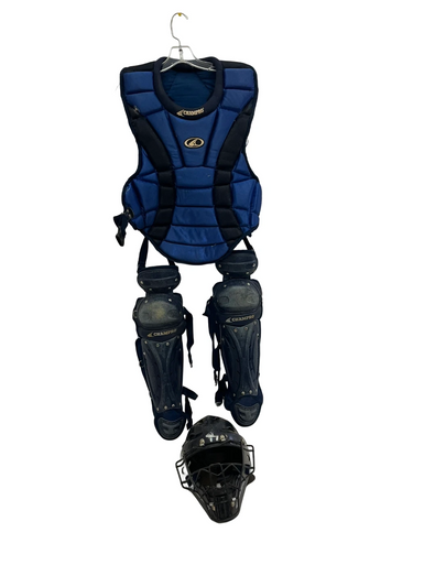 Used Champro ADULT CATCHERS GEAR Catchers Helmet w/Mask Navy Blue One Size 11692-S000142120