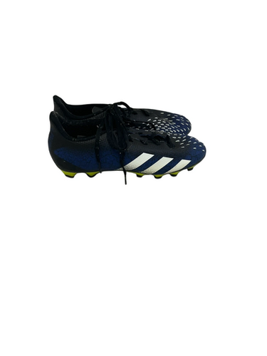 Used Adidas PREDATOR Soccer Cleats Black And Royal Blue Senior 7.5 11692-S000142239