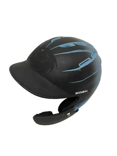 Used BoomBah BBH2SP-SR Batting Helmet No Mask Black And Carolina Blue One Size 11692-S000140577