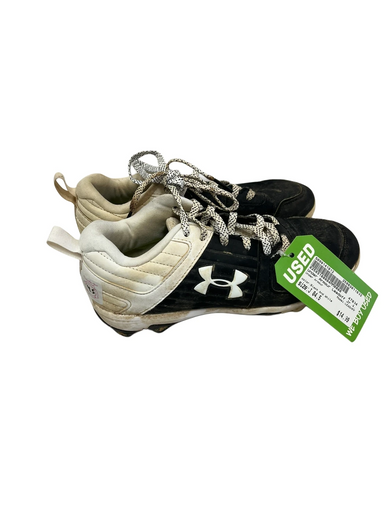 Used Under Armour LEADOFF BB/SB Cleats Black And White Junior 04.5 11692-S000141012