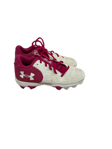 Used Under Armour GLYDE BB/SB Cleats Pink And White Junior 03.5 11692-S000140391