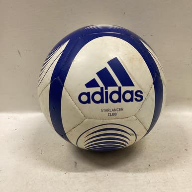 Used Adidas STARLANCER CLUB All Size Soccer Ball White And Navy Blue 5 11725-S000490154