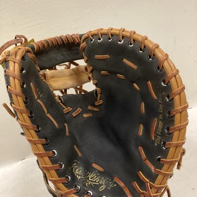 Used Rawlings RFM25B BB/SB Glove RH Throw Black And Tan 12" 11725-S000490394