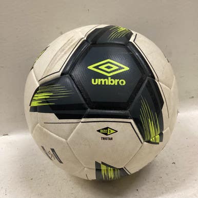 Used Umbro TRI STAR TRAINING All Size Soccer Ball White/Black/Yellow 5 11725-S000490771