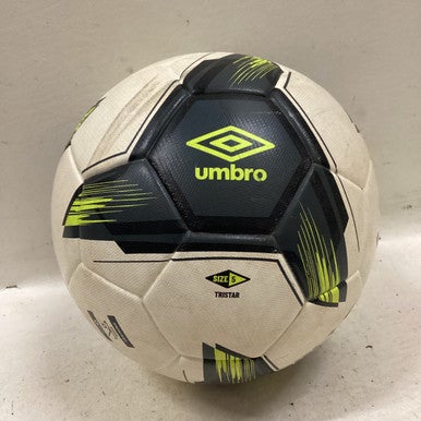 Used Umbro TRI STAR TRAINING All Size Soccer Ball White/Black/Yellow 5 11725-S000490771