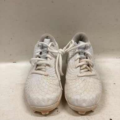 Used Under Armour 4Y BB/SB Cleats White Junior 03 11725-S000492384