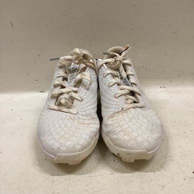 Used Under Armour 4Y BB/SB Cleats White Junior 04 11725-S000492383