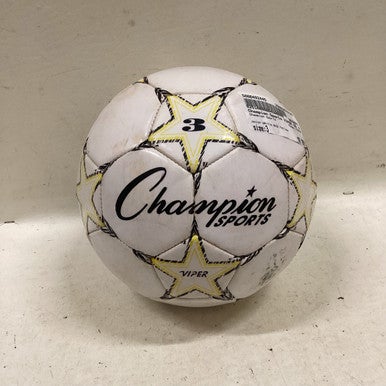 Used Champion Sports VIPER All Size Soccer Ball White And Yellow 3 11725-S000492445