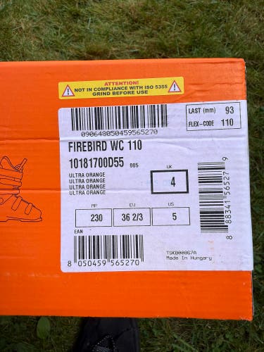 Tecnica Firebird WC110 Ski Racing Boots 24.0 NEW