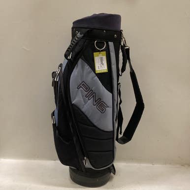 Used Ping FRONTIER Womens Cart Bag Black And Sky Blue 11725-S000492254