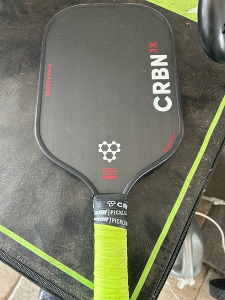 Black CRBN PICKLEBALL PADDLE. 3 x 16 mm.