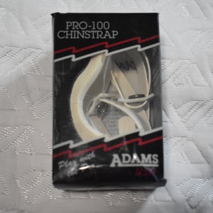 NEW - Adams Pro-100 4-S Helmet Chin Strap, Black/White (open box)
