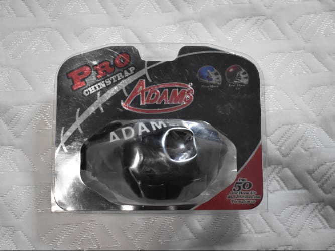 NEW - Adams Pro-50 4S Low Hook Up Chin Strap, Black, Youth/Adult