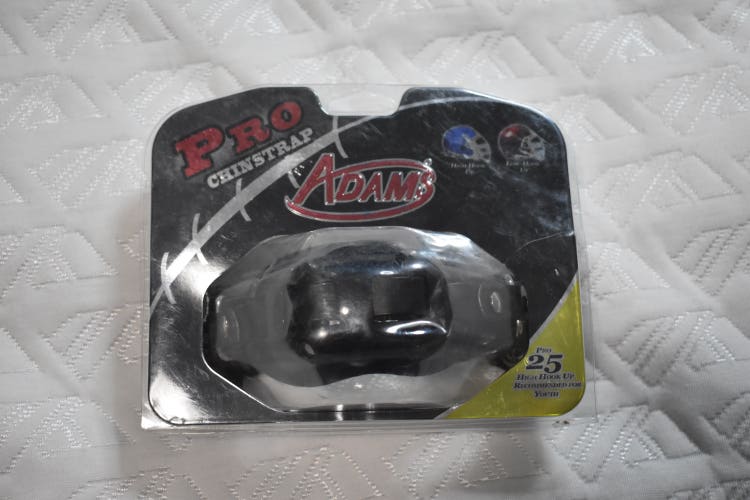 NEW - Adams Pro-25 4D High Hook Up Chin Strap, Black, Youth