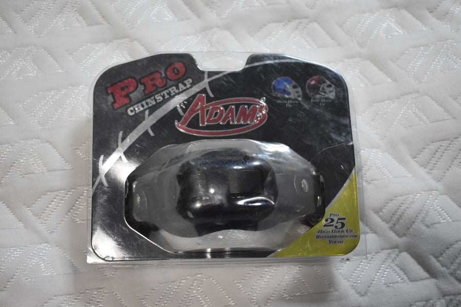NEW - Adams Pro-25 4D High Hook Up Chin Strap, Black, Youth
