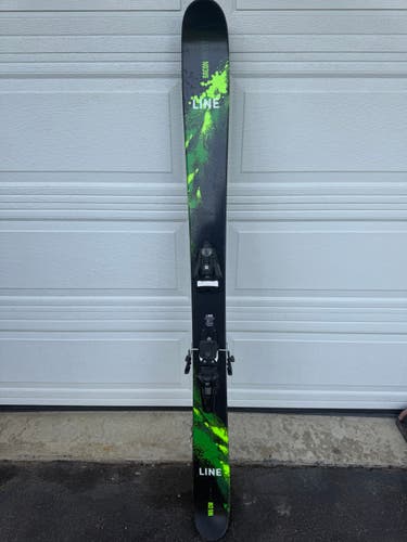 Unisex 2024 Powder 165 cm Line Bacon shorty Skis With Bindings Max Din 14 (Used)