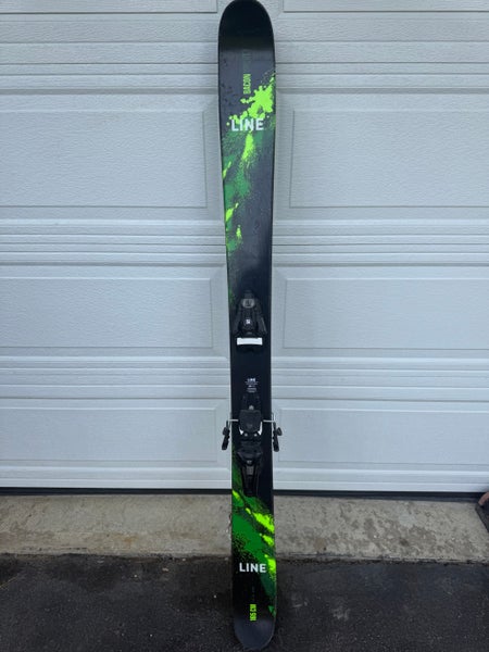 Unisex 2024 Powder 165 cm Line Bacon shorty Skis With Bindings Max Din 14 (Used)