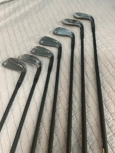Men's 2023 TaylorMade P-790 Black Right Handed Iron Set Stiff Flex Steel Shaft (New)
