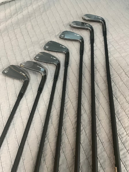 Men's 2023 TaylorMade P-790 Black Right Handed Iron Set Stiff Flex Steel Shaft (New)
