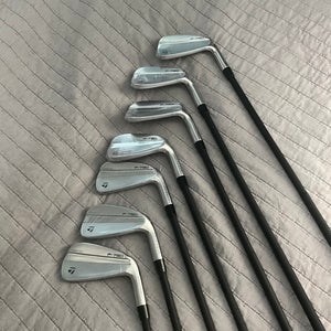 Men's 2023 TaylorMade P-790 Chrome Right Handed Iron Set Stiff Flex Steel Shaft (New)